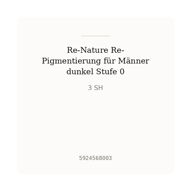 Re-Nature Re-Pigmentierung für Männer dunkel Stufe 0