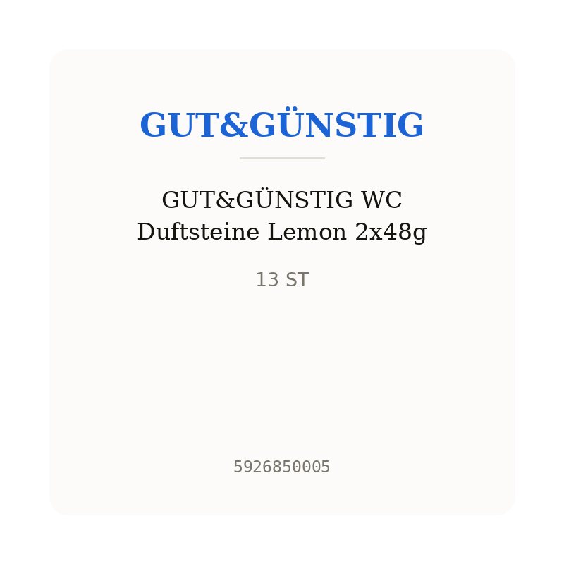 GUT&GÜNSTIG WC Duftsteine Lemon 2x48g