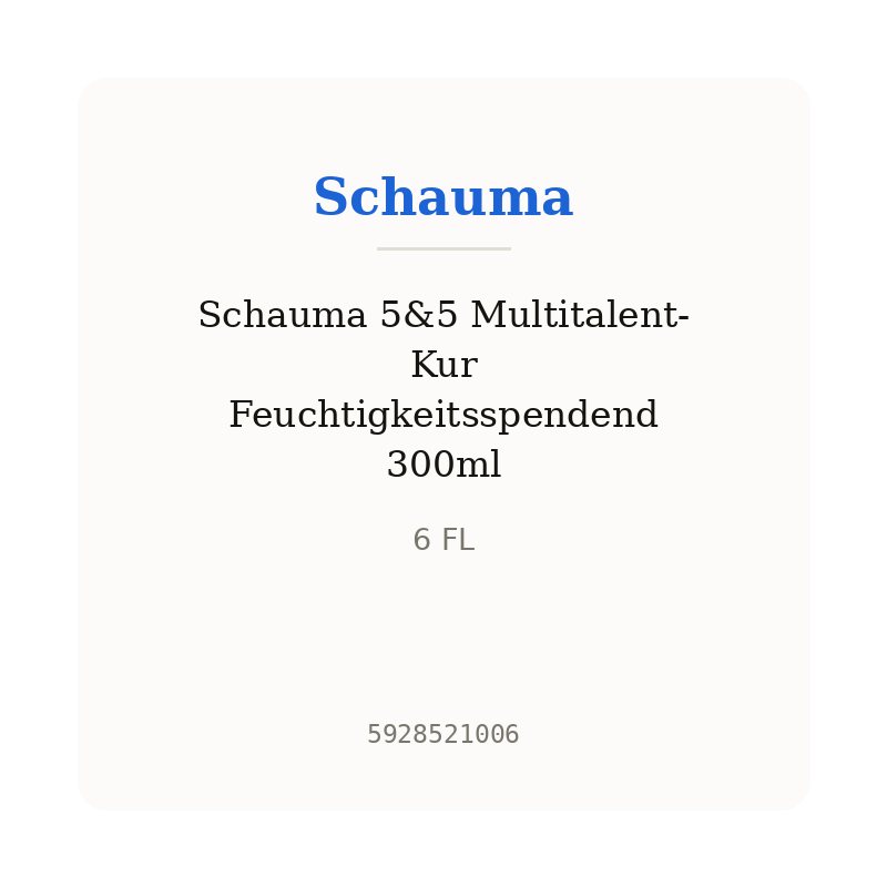 Schauma 5&5 Multitalent-Kur Feuchtigkeitsspendend 300ml