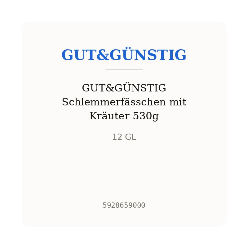 GUT&GÜNSTIG Schlemmerfässchen mit Kräuter 530g