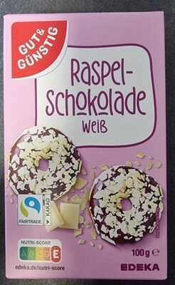 GUT&GÜNSTIG Raspelschokolade weiß 100g