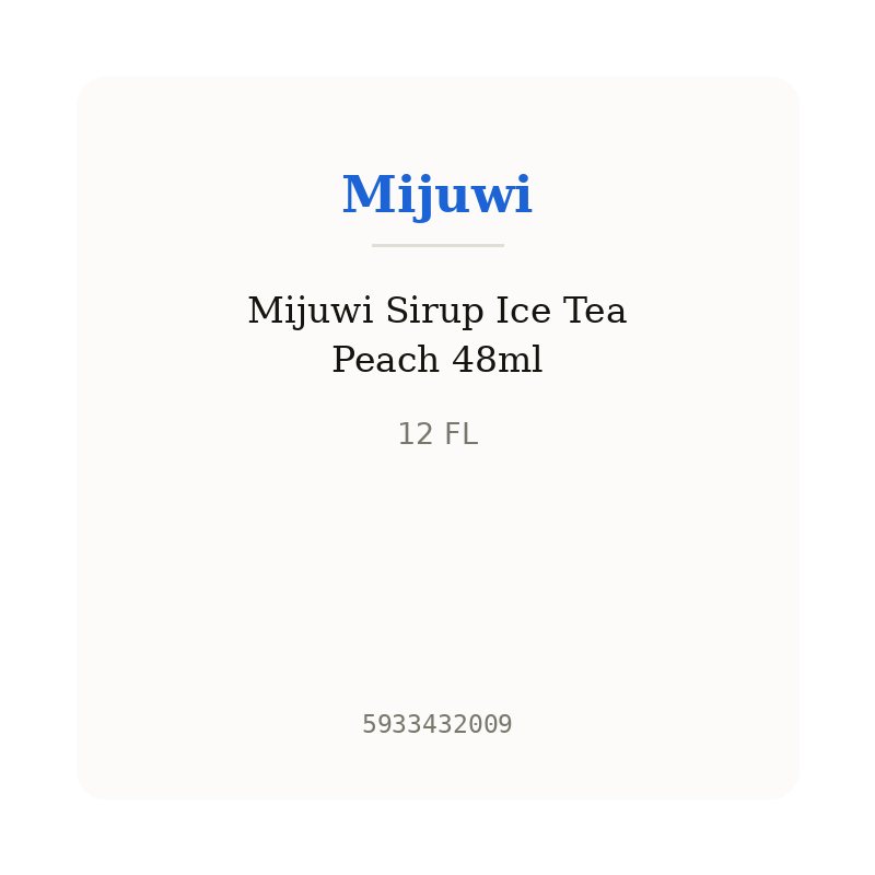 Mijuwi Sirup Ice Tea Peach 48ml