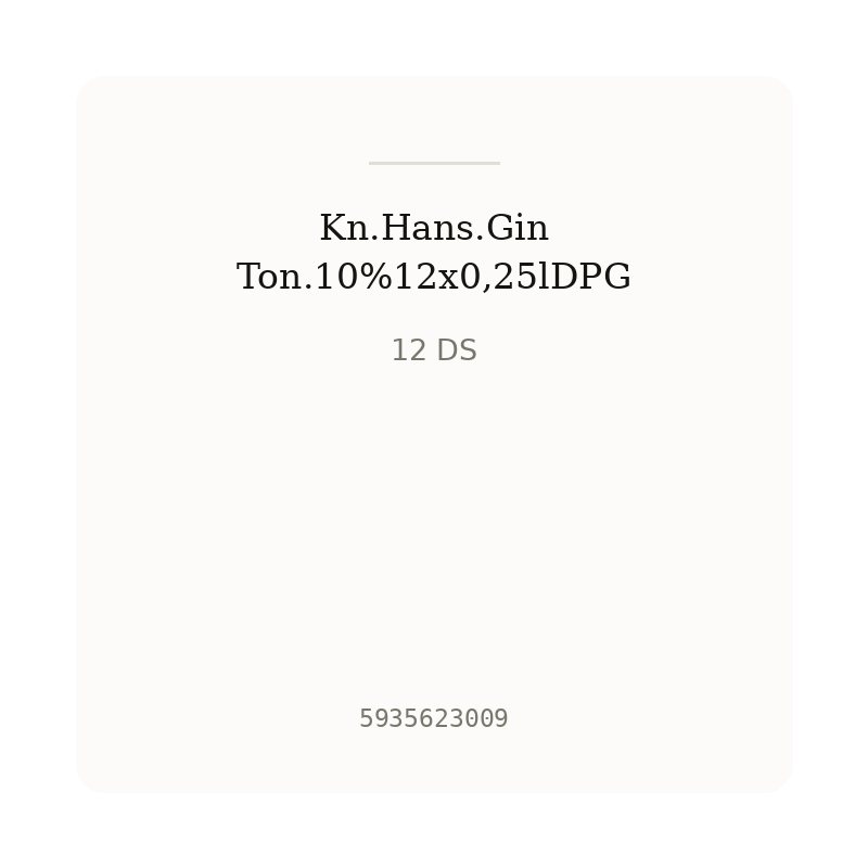 Kn.Hans.Gin Ton.10%12x0,25lDPG