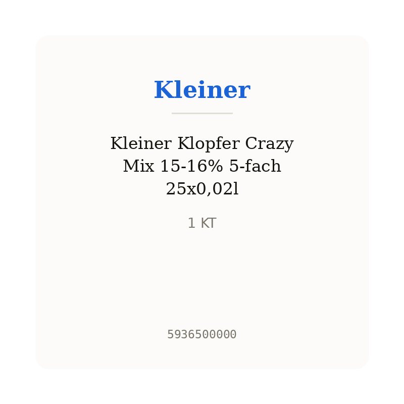 Kleiner Klopfer Crazy Mix 15-16% 5-fach 25x0,02l