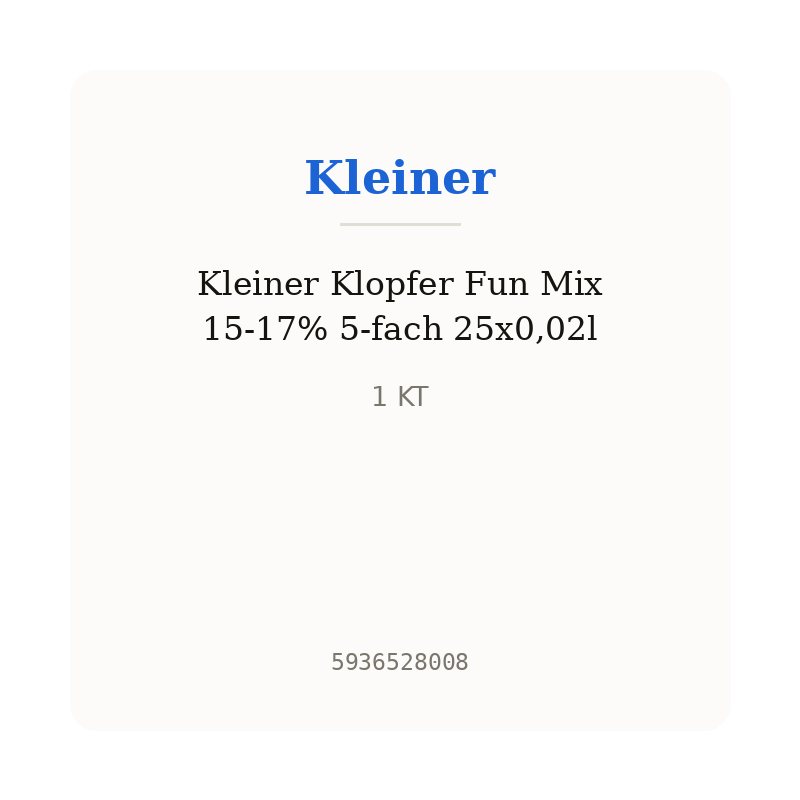Kleiner Klopfer Fun Mix 15-17% 5-fach 25x0,02l