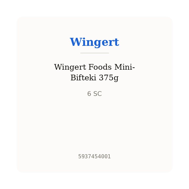 Wingert Foods Mini-Bifteki 375g
