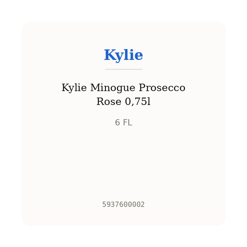 Kylie Minogue Prosecco Rose 0,75l
