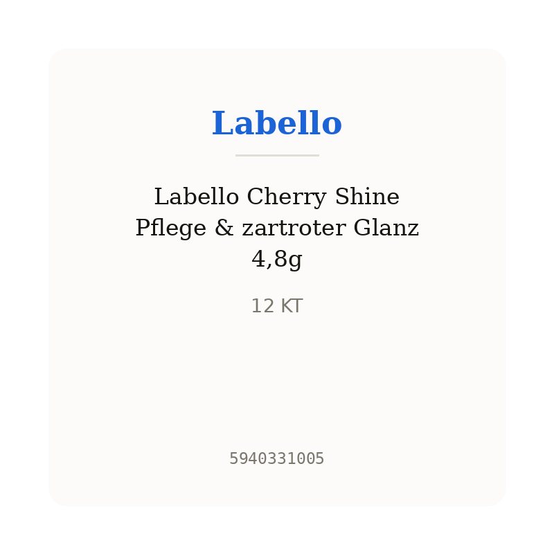 Labello Cherry Shine Pflege & zartroter Glanz 4,8g