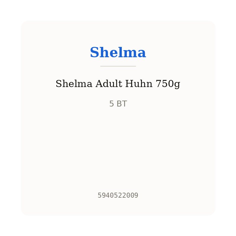Shelma Adult Huhn 750g