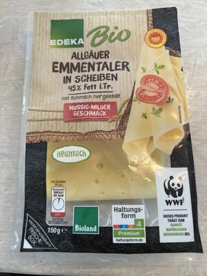 Bio EDEKA Heumilch Original Allgäuer Emmentaler Scheiben 45% 150g