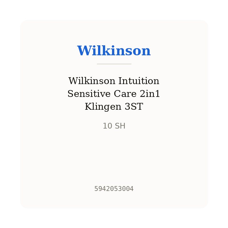 Wilkinson Intuition Sensitive Care 2in1 Klingen 3ST