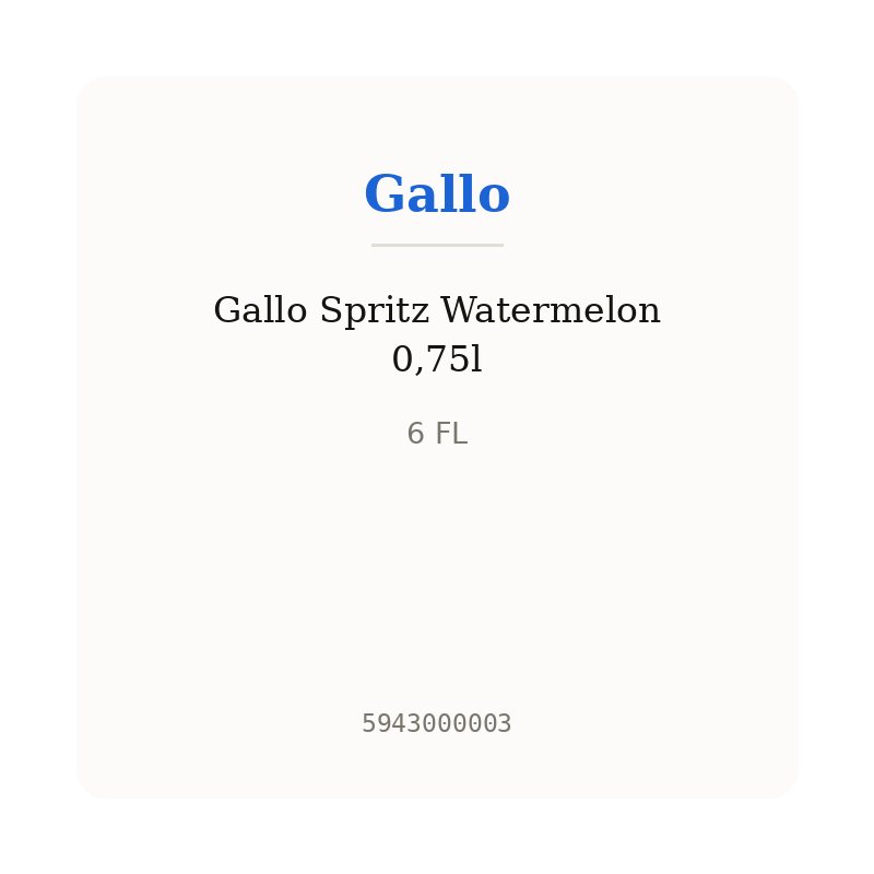 Gallo Spritz Watermelon 0,75l