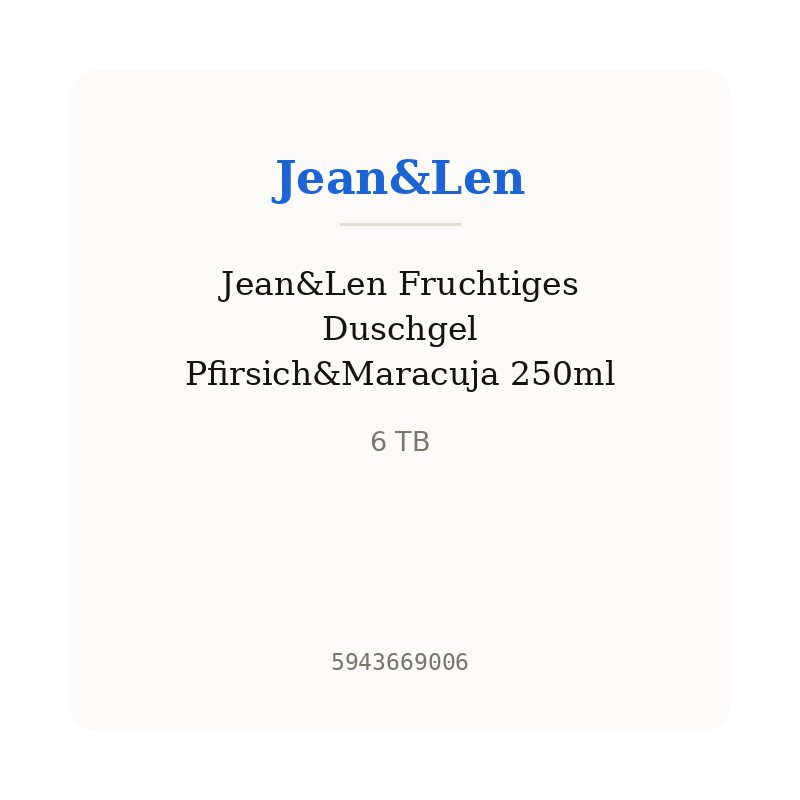 Jean&Len Fruchtiges Duschgel Pfirsich&Maracuja 250ml