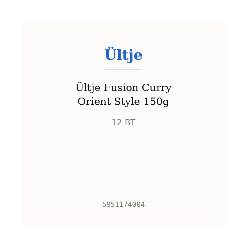 Ültje Fusion Curry Orient Style 150g