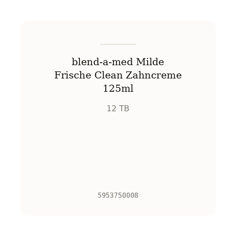 blend-a-med Milde Frische Clean Zahncreme 125ml