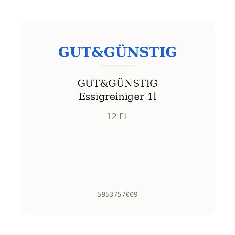 GUT&GÜNSTIG Essigreiniger 1l