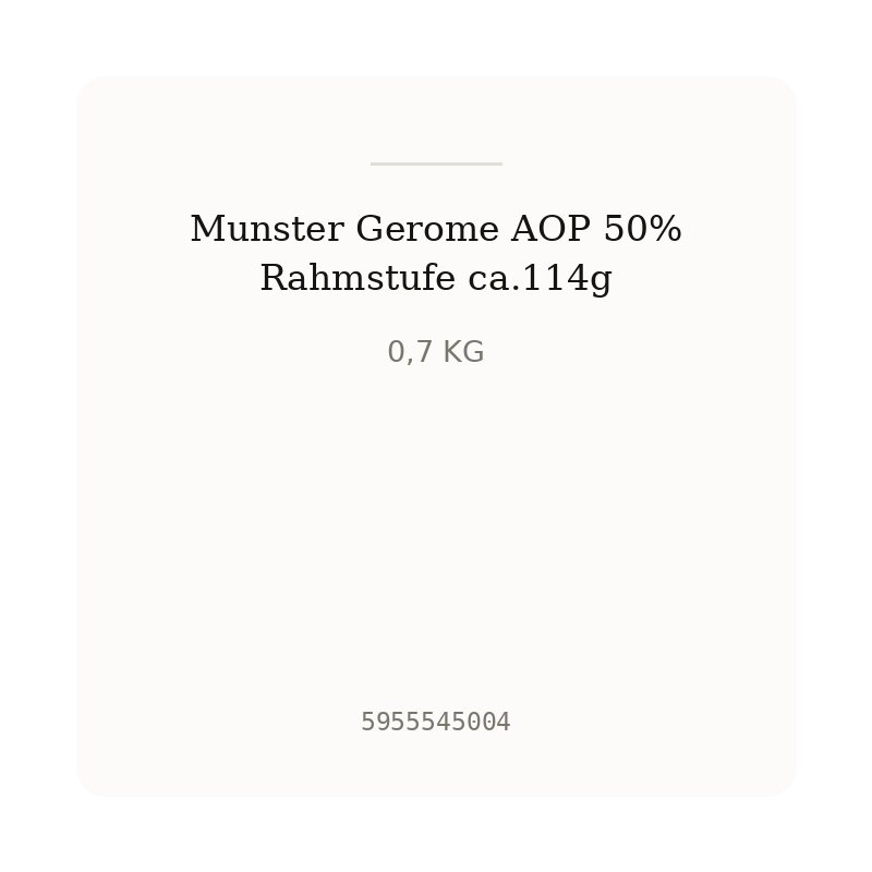 Munster Gerome AOP 50% Rahmstufe ca.114g