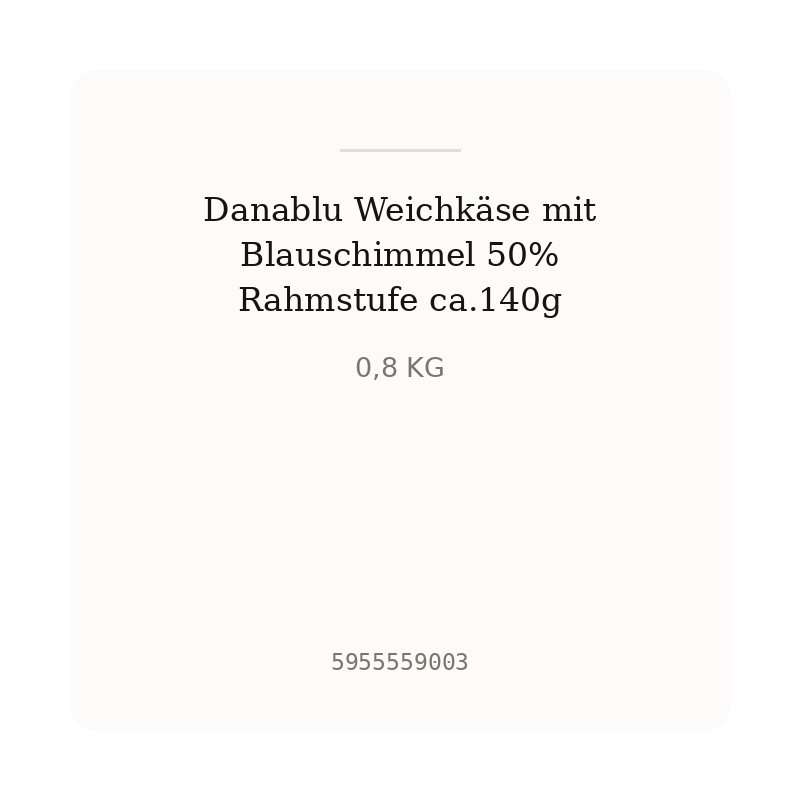 Danablu Weichkäse mit Blauschimmel 50% Rahmstufe ca.140g