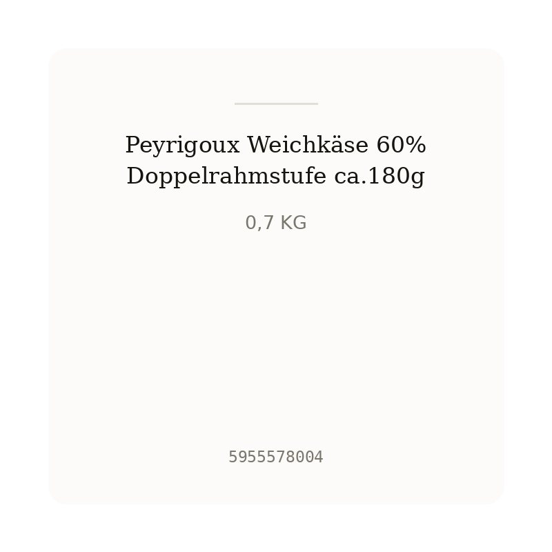 Peyrigoux Weichkäse 60% Doppelrahmstufe ca.180g