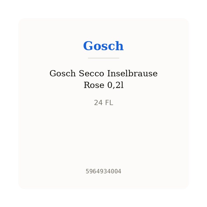 Gosch Secco Inselbrause Rose 0,2l