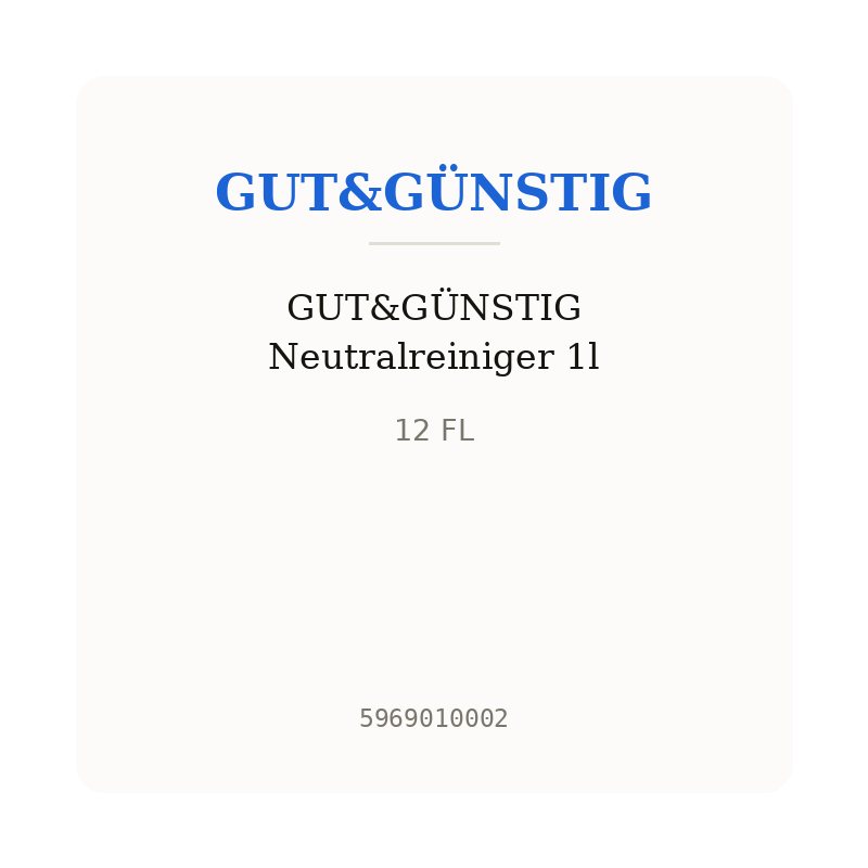 GUT&GÜNSTIG Neutralreiniger 1l