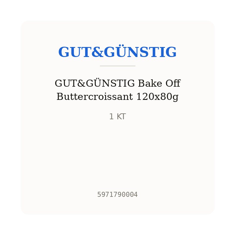 GUT&GÜNSTIG Bake Off Buttercroissant 120x80g
