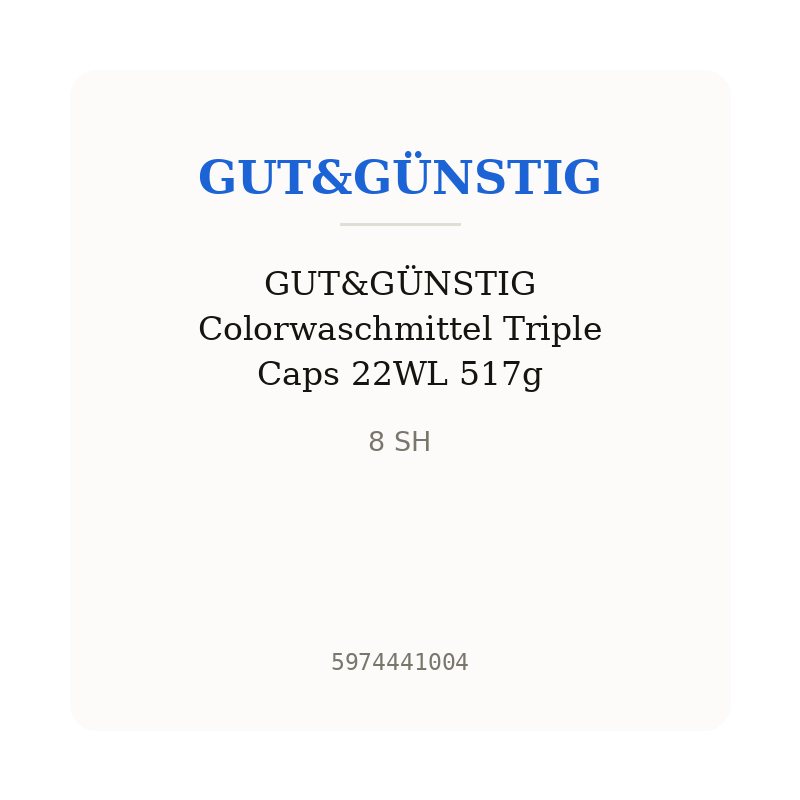GUT&GÜNSTIG Colorwaschmittel Triple Caps 22WL 517g