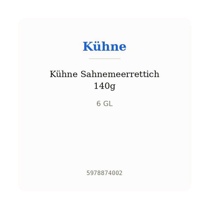 Kühne Sahnemeerrettich 140g