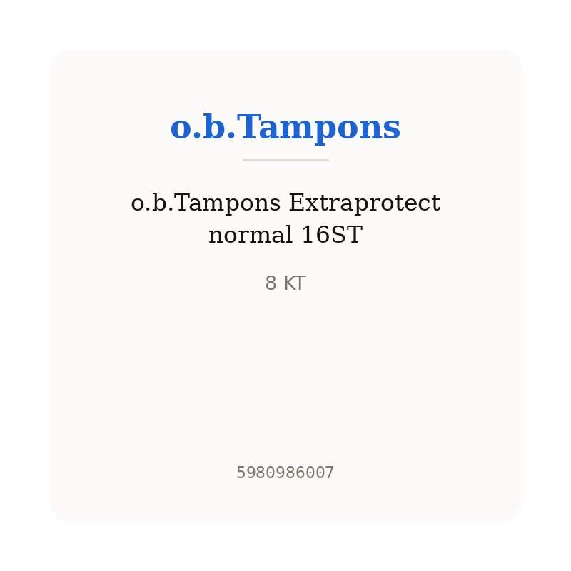 o.b.Tampons Extraprotect normal 16ST