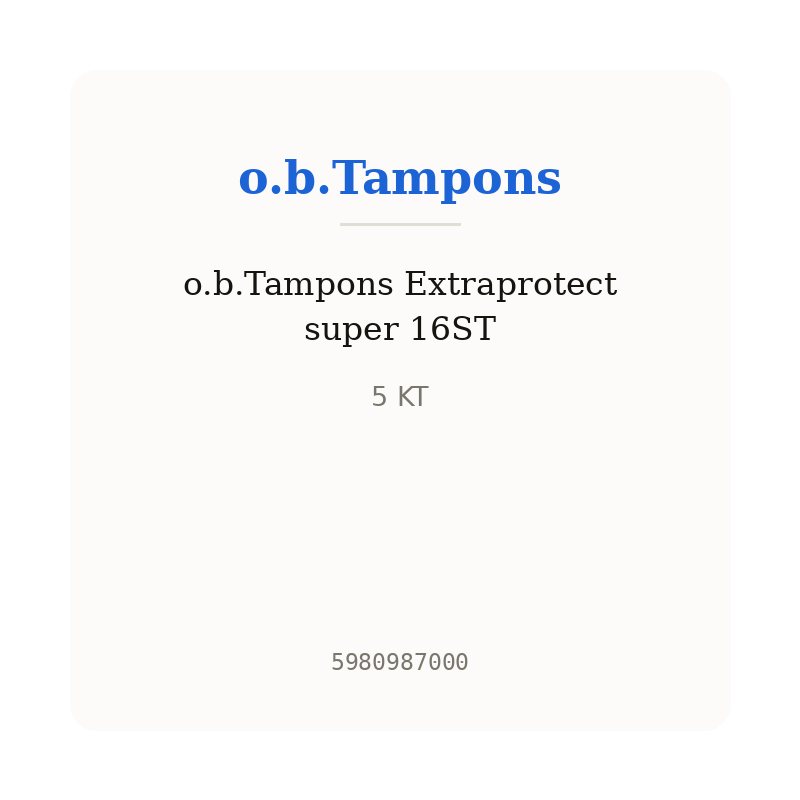 o.b.Tampons Extraprotect super 16ST