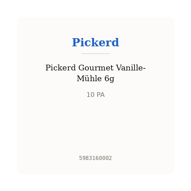 Pickerd Gourmet Vanille-Mühle 6g