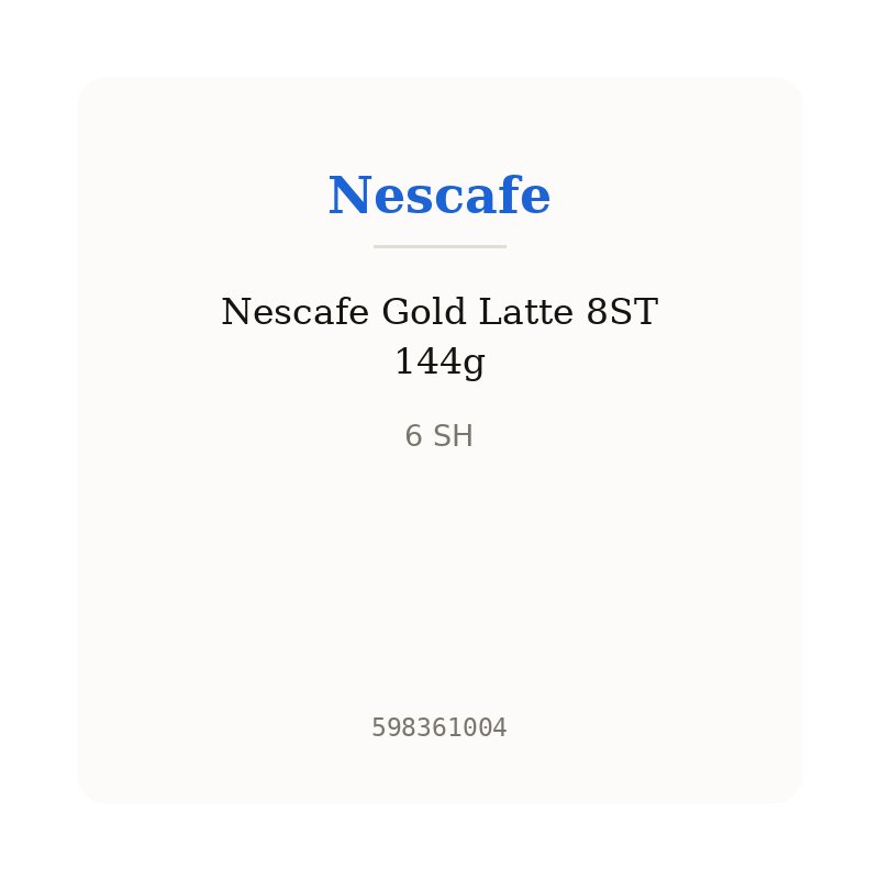 Nescafe Gold Latte 8ST 144g