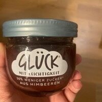 Glück Fruchtaufstrich Himbeere weniger Zucker 230g