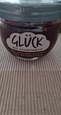 Glück Fruchtaufstrich Erdbeere weniger Zucker 230g