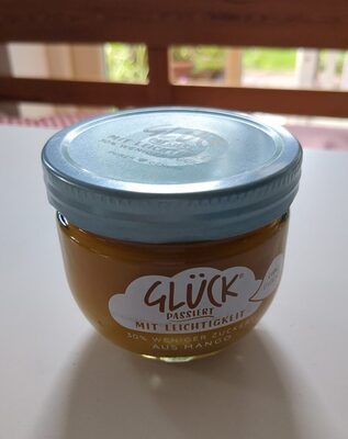 Glück Passiert Fruchtaufstrich Mango weniger Zucker 230g