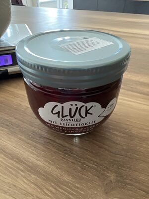 Glück Passiert Fruchtaufstrich Kirsche weniger Zucker 230g