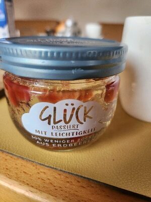 Glück Passiert Fruchtaufstrich Erdbeere weniger Zucker 230g