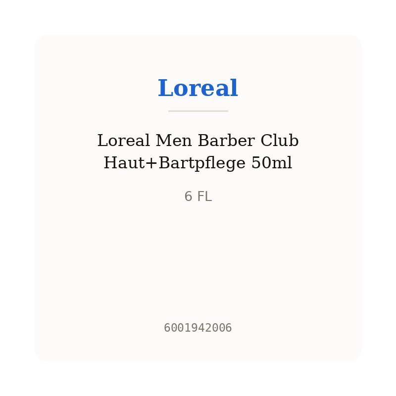 Loreal Men Barber Club Haut+Bartpflege 50ml