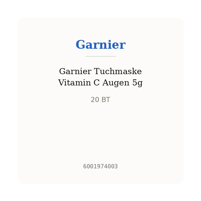 Garnier Tuchmaske Vitamin C Augen 5g
