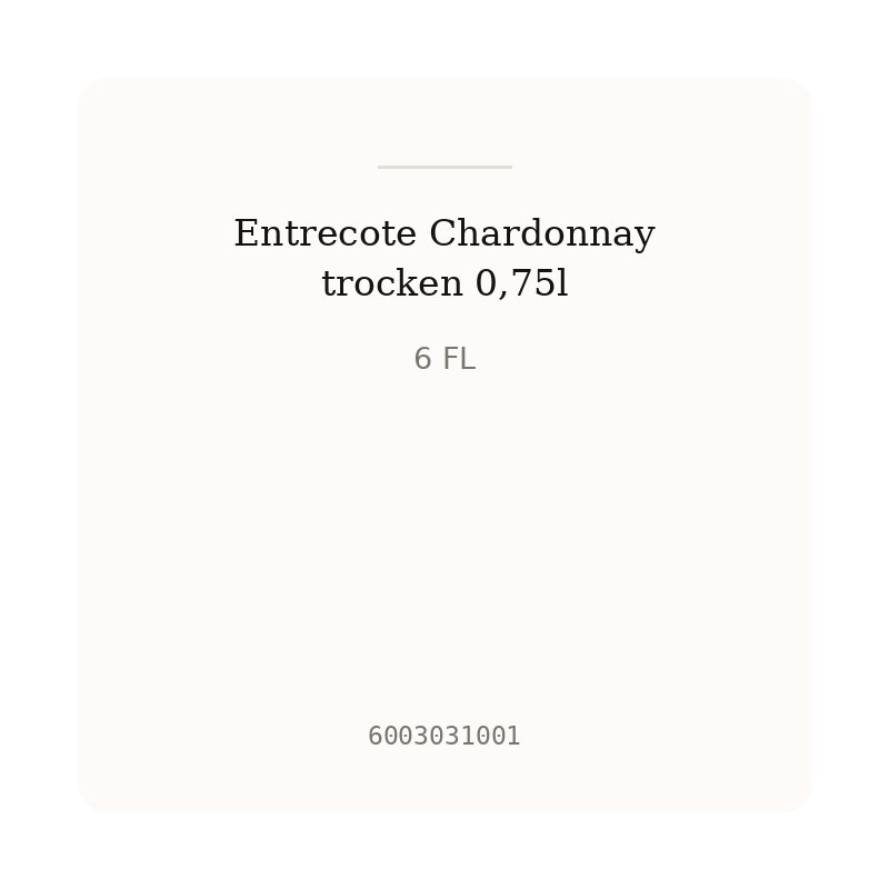 Entrecote Chardonnay trocken 0,75l