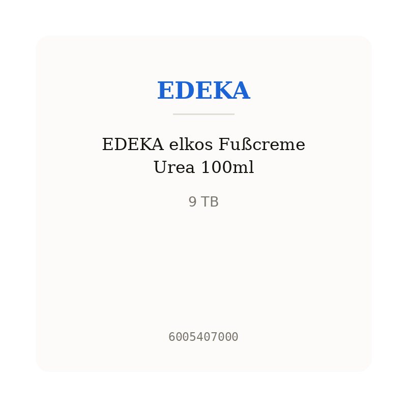 EDEKA elkos Fußcreme Urea 100ml