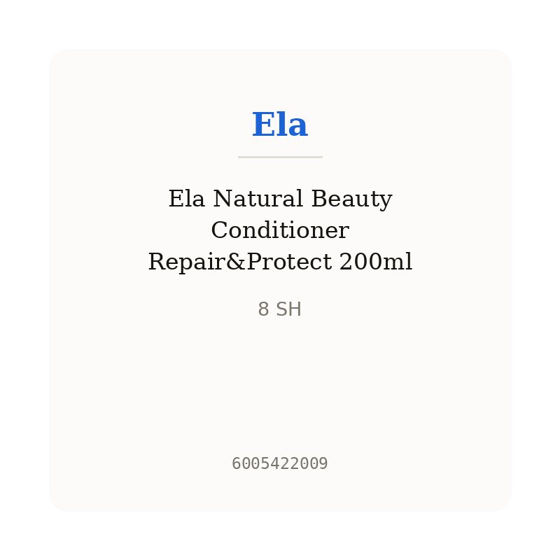 Ela Natural Beauty Conditioner Repair&Protect 200ml