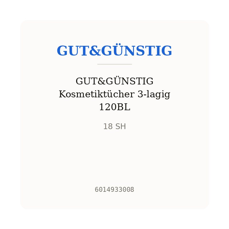 GUT&GÜNSTIG Kosmetiktücher 3-lagig 120BL