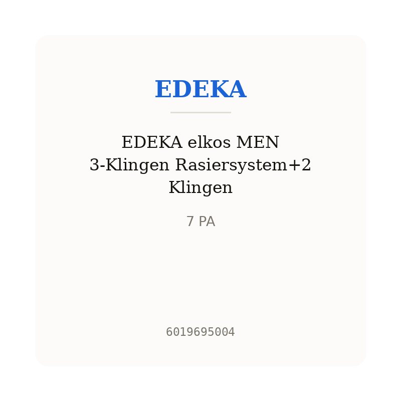 EDEKA elkos MEN 3-Klingen Rasiersystem+2 Klingen