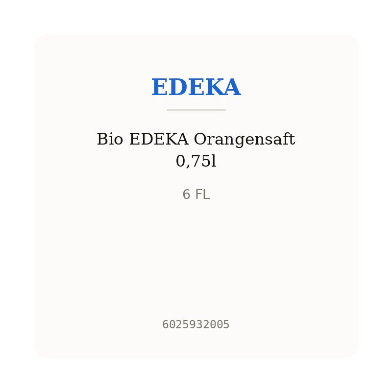 Bio EDEKA Orangensaft 0,75l
