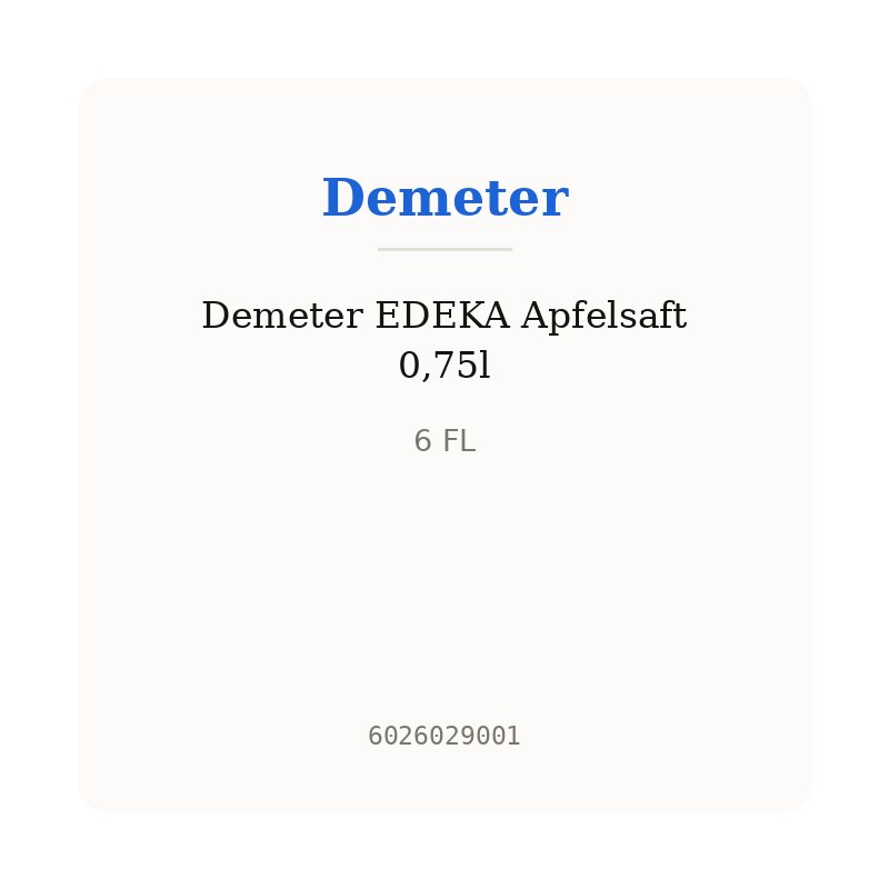 Demeter EDEKA Apfelsaft 0,75l