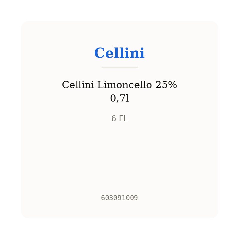 Cellini Limoncello 25% 0,7l