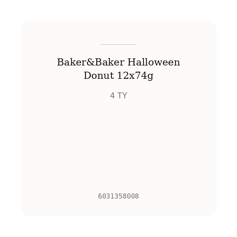 Baker&Baker Halloween Donut 12x74g