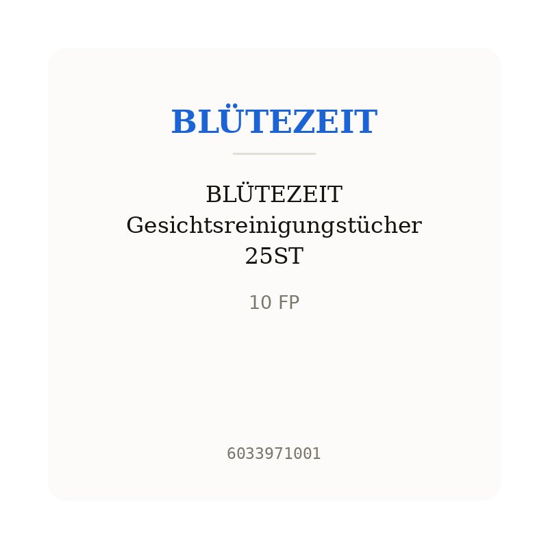 BLÜTEZEIT Gesichtsreinigungstücher 25ST
