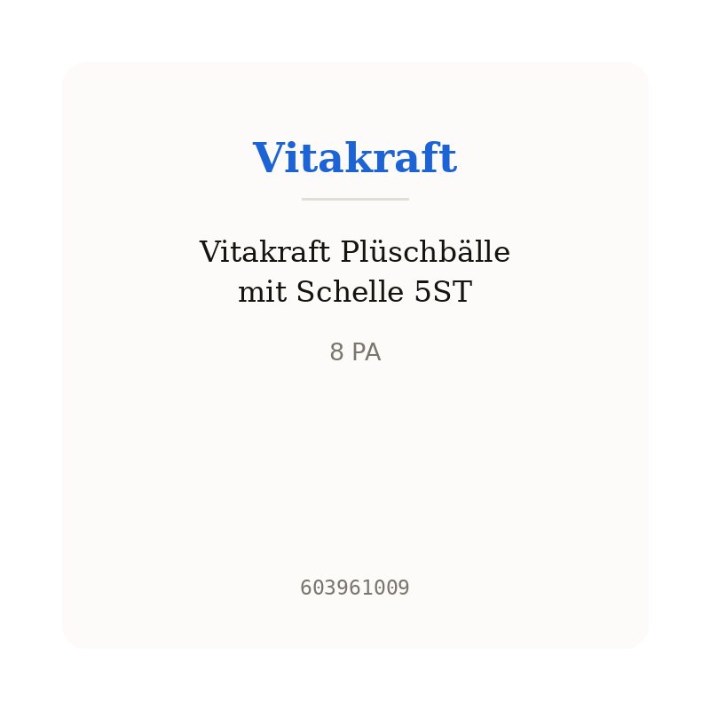 Vitakraft Plüschbälle mit Schelle 5ST